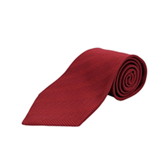 Kyoto Nishijin-ori tie(Herring bone) -Red-