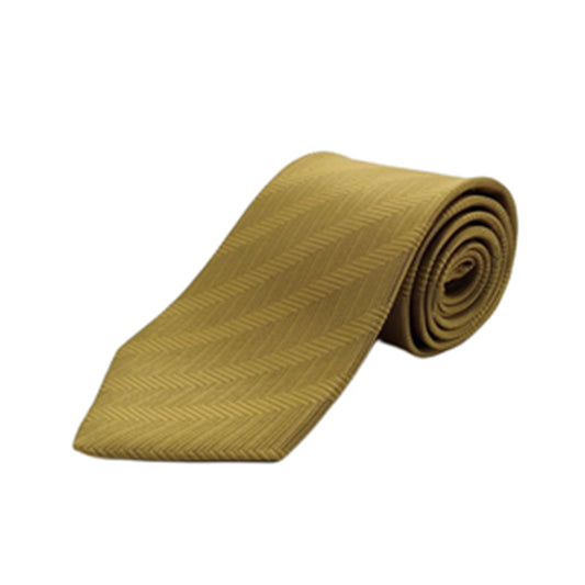 Kyoto Nishijin-ori tie(Herring bone) -Yellow-