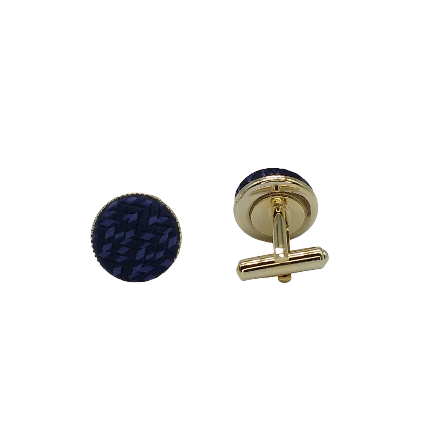 Kyoto Nishijin-ori original cufflinks -Flux- (navy)   Award-winning products