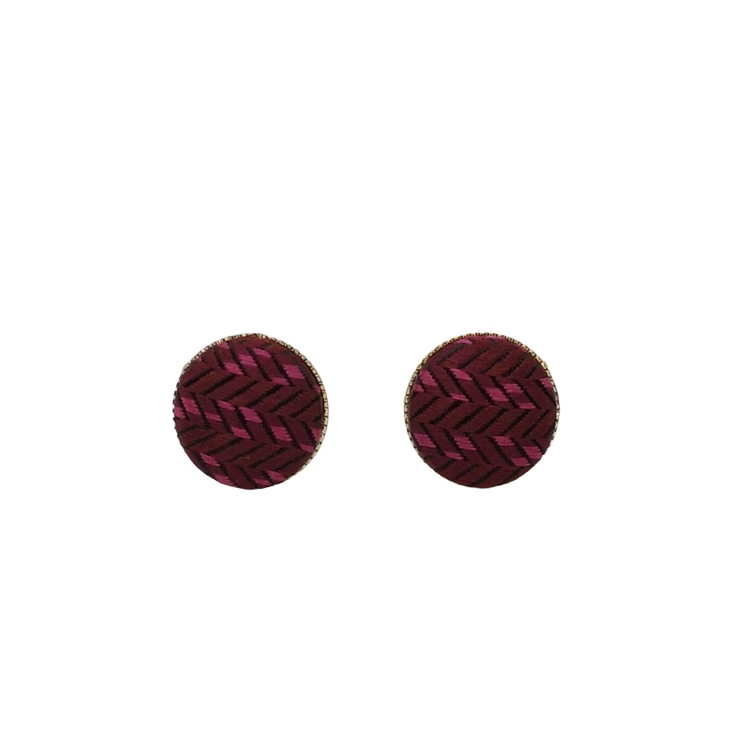 Kyoto Nishijin-ori original cufflinks -Flux- (red)   Award-winning products