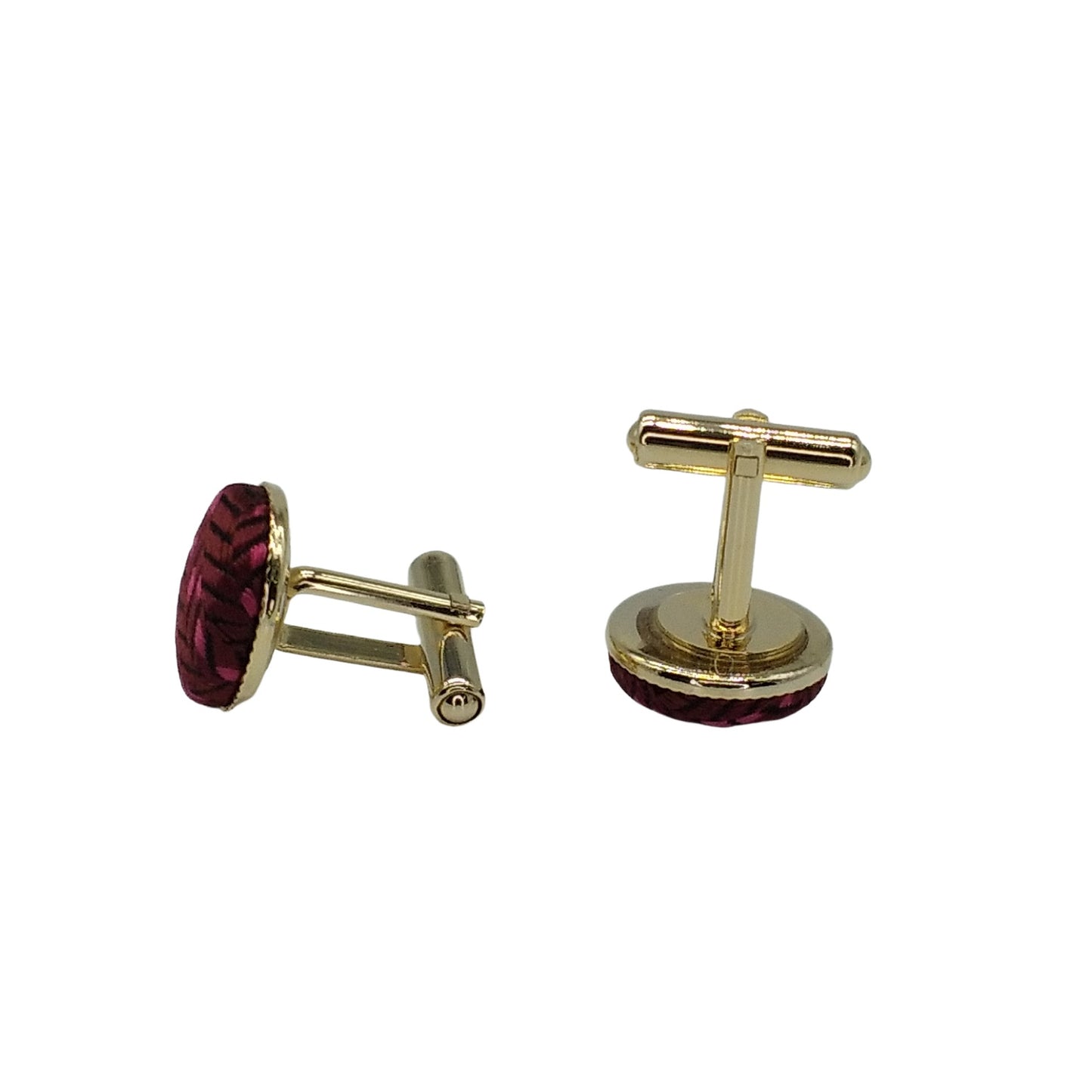 Kyoto Nishijin-ori original cufflinks -Flux- (red)   Award-winning products