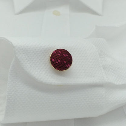 Kyoto Nishijin-ori original cufflinks -Flux- (red)   Award-winning products